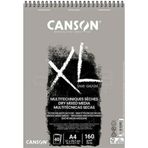Canson XL Kum Tanecikli Gri Renkli A4 160 gr 40 Yaprak Çizim Defteri