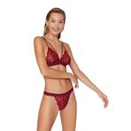 Cansoy 556 Velvet Desteksiz Balensiz Üçgen Model Kapsız Sütyen Takımı Mor 80