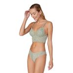 Cansoy Liona Dantelli Haki Bralet Takım (Haki / 80B)