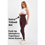 canstreetwear Kadın Ultra Yüksek Bel Inceltici Sıkılaştırıcı Göbek Basen Toparlayıcı Push Up Etkili Korse Tayt
