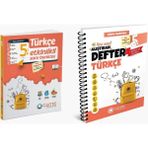 Çanta 2025 5. Sınıf Türkçe Etkinlikli Kazanım Soru Bankası + Defter Seti 2 Kitap