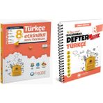 Çanta 2025 8. Sınıf Türkçe Etkinlikli Kazanım Soru Bankası + Defter Seti 2 Kitap