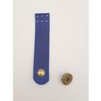 Çanta Aksesuar 11x2.3 cm Crazy Oil Saks Mavi Gerçek Deri Düz Çanta Kapağı Antik Metalli