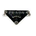 Çanta Aksesuar 3.5X2 Cm Prada Metal Plaka Etiket Süs Gümüş Metalli