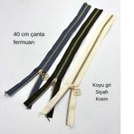 Çanta Aksesuar 40 Cm Fermuar Set Light Gold Metal Koyu Gri, Siyah, Krem Renk