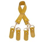 Çanta Aksesuar Gerçek Deri 55 Cm Misu Model Çift Sap Limon Küfü Renk Light Gold Metal