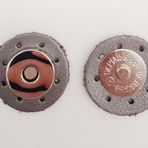 Çanta Aksesuar Gri Suni Derili Mıknatıslı Çıtçıt Gümüş Metalli