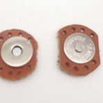 Çanta Aksesuar Taba Renk Gerçek Derili Oval Kenar Mıknatıslı Çıtçıt Gümüş Metalli