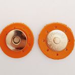 Çanta Aksesuar Turuncu Suni Derili Mıknatıslı Çıtçıt Light Gold Metalli