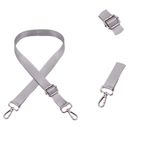 Çanta Askısı 2,5 cm Genişliğinde Renkli Kumaş Bantlar Rahat Taşıma Sırt Çantaları Yedek Çapraz Askılı Tek Omuz Çantası Bandaj Yedek Çanta Askısı (Gri, Açık Altın Toka)