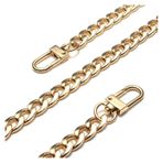 Çanta Askısı Bag Strap Bag Chain With Shoulder Strap Handbag Metal Chain Bag Replacement Accessories Çanta Askısı Çapraz Askı(Gold,60cm)