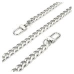 Çanta Askısı Bag Strap Bag Chain With Shoulder Strap Handbag Metal Chain Bag Replacement Accessories Çanta Askısı Çapraz Askı(Silver,100cm)