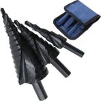 Çanta ile 3 Adet 3 Adet/takım 4-32MM Hss Kobalt Adım Matkap Ucu Seti Azot Yüksek Hız Çelik Spiral Metal Koni Üçgen Shank Delik Metal Delme (Yurt Dışından) - Renkli