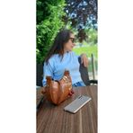 ÇANTA Karşınızda "Ruby" Rugan Taba Rengiyle (( Kiraz Charm HEDİYE))