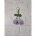 Çanta Süsü Lila Renk Lale Amigurumi Organik Anahtarlık Oyuncak