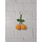 Çanta Süsü Portakal Rengi Lale Amigurumi Organik Anahtarlık Oyuncak