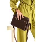 Çanta Trend Diva Delüxe Lkhakiyeşili Kadın Omuz ve Çapraz Çantası 23X27 Ebatında - Kahverengi