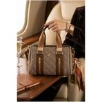 Çanta Trend MİAMİ POLO CLUP KAPİTONE SİLİNDİR GOLD AKSESUARLI KADIN EL OMUZ ÇANTA