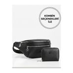 Çanta Trend Polo Of Colors Siyah 4 Gözlü Kadın Spor Bel Göğüs Çanta ve Cüzdan Kombini