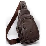 Çanta Trend West Polo Kahverengi Unisex Body Bag Çarpraz ve Gögüs Omuz Askılı Çanta