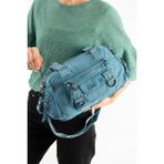 Çanta Trend Yumuşak Dokulu Ultra Hafif, Su Geçirmez Polyamid Kumaş Omuz ve Kol Çantası Mavi Model: (571-13-14K)