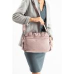 Çanta Trend Yumuşak Dokulu Ultra Hafif, Su Geçirmez Polyamid Kumaş Omuz ve Kol Çantası Pembe Model: (571-13-14G)