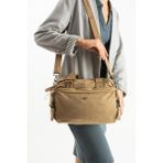 Çanta Trend Yumuşak Dokulu Ultra Hafif, Su Geçirmez Polyamid Kumaş Omuz ve Kol Çantası Vizon Model: (571-13-14G) - Haki