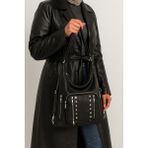 Çanta Trend Yumuşak Suni Deri Siyah El Omuz ve Sırt Kullanımına Uygun Kadın Çanta 34*41 cm - 34 x 41 cm
