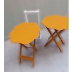 Çanta Zigon 90076 Sehpa Yonca Model 2 Li Tk Ahşap Mdf Hardal Renk Uyum El Yapım