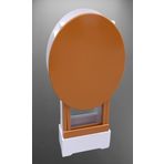 Çanta Zigon 90119 Sehpa Oval Model 2İli Takım Mdf Hardal-Beyaz Renk Uyum El Yapım