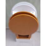 Çanta Zigon 90129 Sehpa Oval Dörtlü Ahşap Mdf Beyaz Ve Hardal Renk Uyumu El Yapı