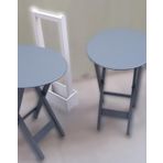Canta Zigon Sehpa 901200 Oval Model Ikili Takim Ahsap Mdf Gri Renk Uyum El Yapimi