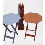 Canta Zigon St 90089 Sehpa Yonca Model Ahsap Mdf Ceviz-Gri Renk Uyum El Yapim