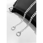 Çanta Zinciri Yaylı Kanca Paslanmaz Nikel Metal Çanta Askısı Zincir Kayışı Çanta Aksesuarları Zincir Uzunluk : 120 Cm (1 Adet) (Silver)