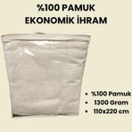 Çantalı Ekonomik Pamuk İhram 1250 Gram Beyaz