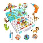 Çantalı Pilli Matkap 3D Puzzle Eğitici Yapı Oyuncakları Mozaik Hayvanlar Parça Sayısı ve Zorluk Seviyesi