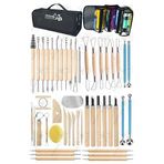Çantalı Seramik Ve Çömlek Şekillendirme Seti 47 Parça Ebeşuar Kil Modelaj Modelleme Top Uçlu Oyma Dip Alma Heykel Hobi