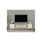 Cantek Dekolp3ct Tv Sehpası Beyaz-Altın