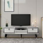 Cantek Dizayn Lidya Tv Stand BEYAZ-GÜMÜŞ Çok Renkli
