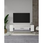 cantek dizayn RETROLP3CT TV SEHPASI BEYAZ-GÜMÜŞ