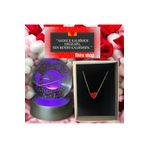cantekin Renk Değiştiren Led Işıklı Cam Satürn Kız Küre Dolunay Lamba Kristal Top Ve Kalp Kolye