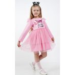 Cantoy Kız Çocuk Kuromi Tül Detaylı Elbise - Pembe - 4 - 5 Yaş