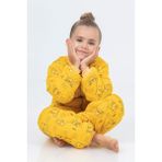 Cantoy Kız Erkek Çocuk Kalın Elyaf Dolgulu Premium 2.5 Tog Desenli Uyku Tulumu - Sarı - Ekru - 2 Yaş