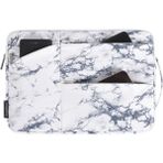 Canvas Artisan H32-58 Çizgi Anti-Çizelge Mermer Desen Slim Case 13 Inç Dizüstü Bilgisayarlar Için Ince Kasa 3-Pouches/sap Kayış Dizüstü Bilgisayar Su Geçirmez Taşıma Çantası (Yurt Dışından) - Beyaz