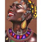 Canvas Hobby Afrikalı Güzel 8 Kasnaklı 90 x 110 cm Sayılarla Boyama Seti