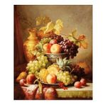 Canvas Hobby Altın Vazo ve Meyveler Kasnaklı 40 x 50 cm Sayılarla Boyama Seti