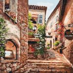 Canvas Hobby Arnavut Kaldırımlı Taş Sokaklar Kasnaklı 90 x 110 cm Sayılarla Boyama Seti