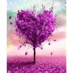 Canvas Hobby Aşk Ağacı 50 x 65 cm Kasnaklı Sayılarla Boyama Seti