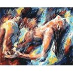 Canvas Hobby Aşk ve Tutku Kasnaklı 40 x 50 cm Sayılarla Boyama Seti