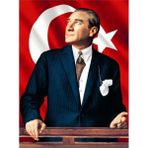 Canvas Hobby Atatürk ve Bayrak 50 x 65 cm Kasnaklı Sayılarla Boyama Seti